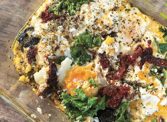 Baked Chilli & Feta Eggs