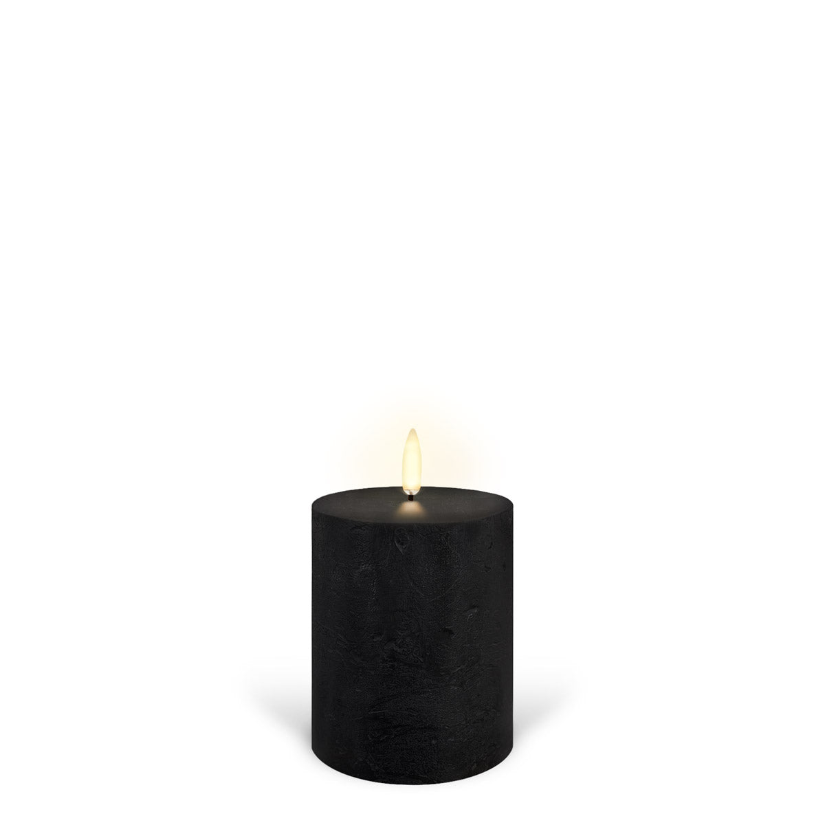 LED Matte Black Pillar Candles