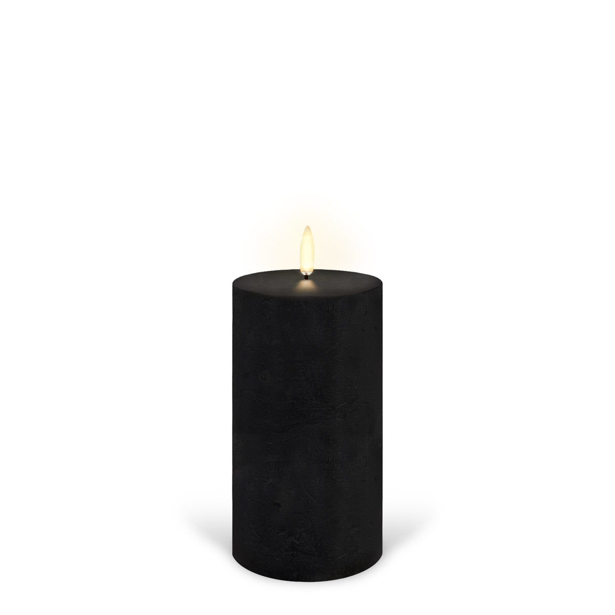 LED Matte Black Pillar Candles