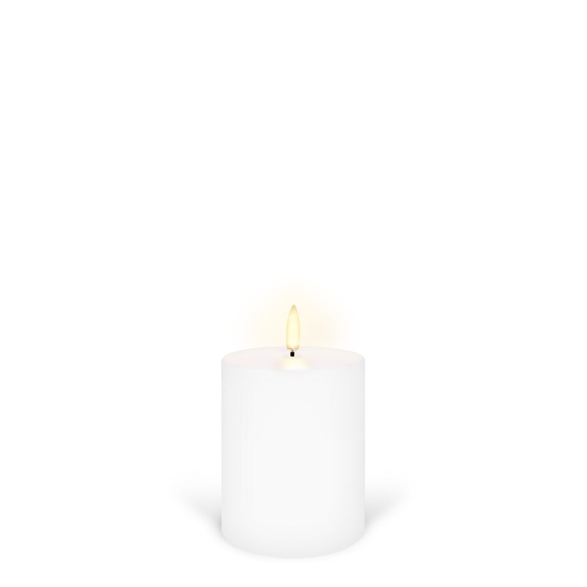 LED Nordic White Pillar Candles