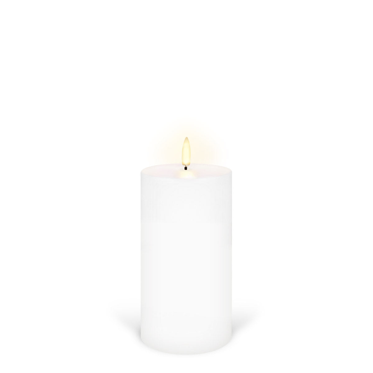 LED Nordic White Pillar Candles
