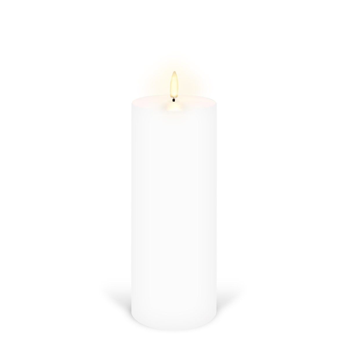 LED Nordic White Pillar Candles
