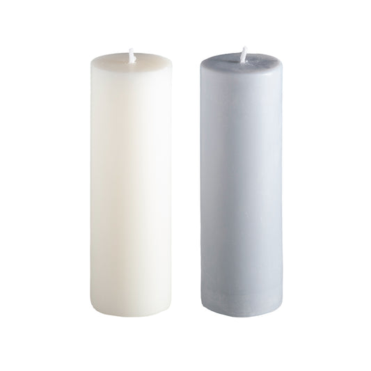 Escc Blanc + Dove pillar candles