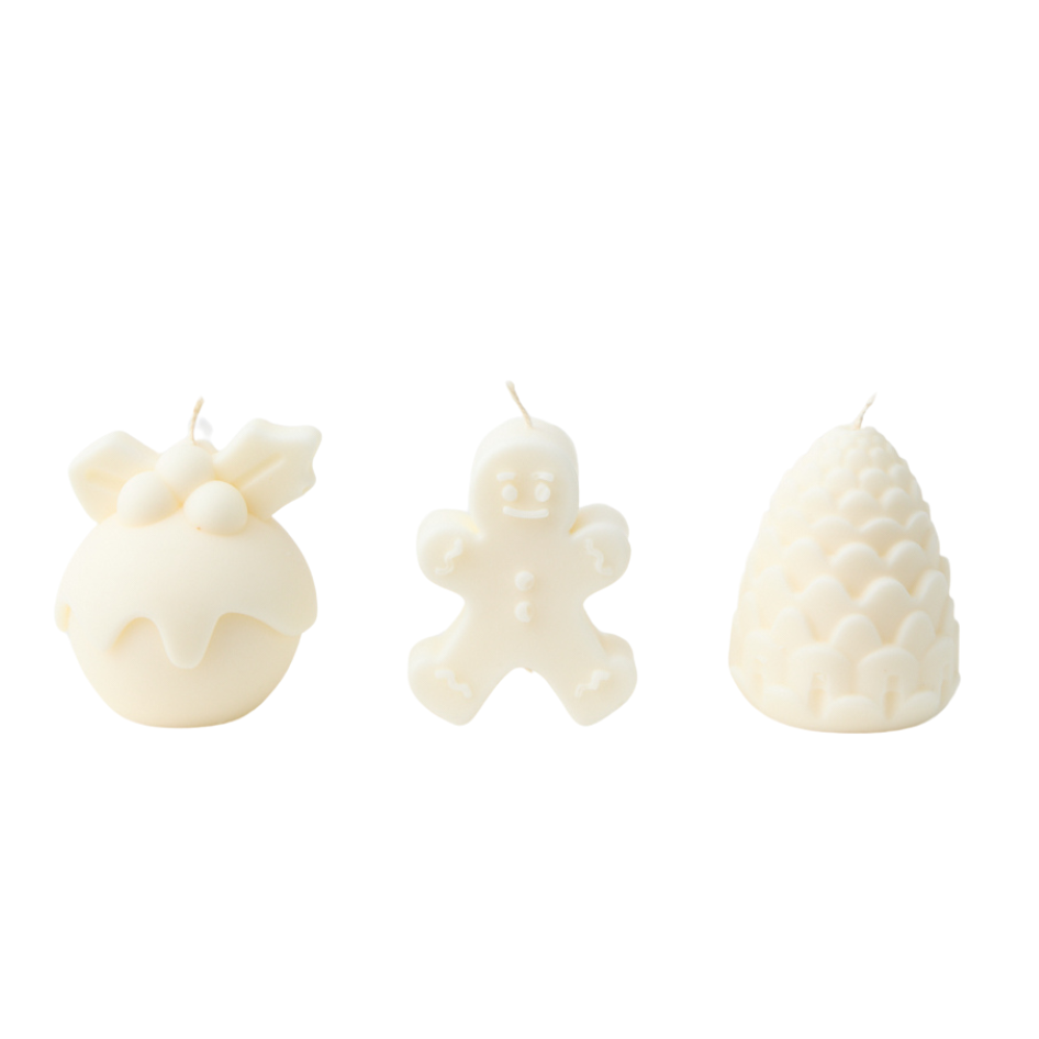 STUDIO MCKENNA Christmas Selection Pudding, Pine Cone & Gingerbread Selection