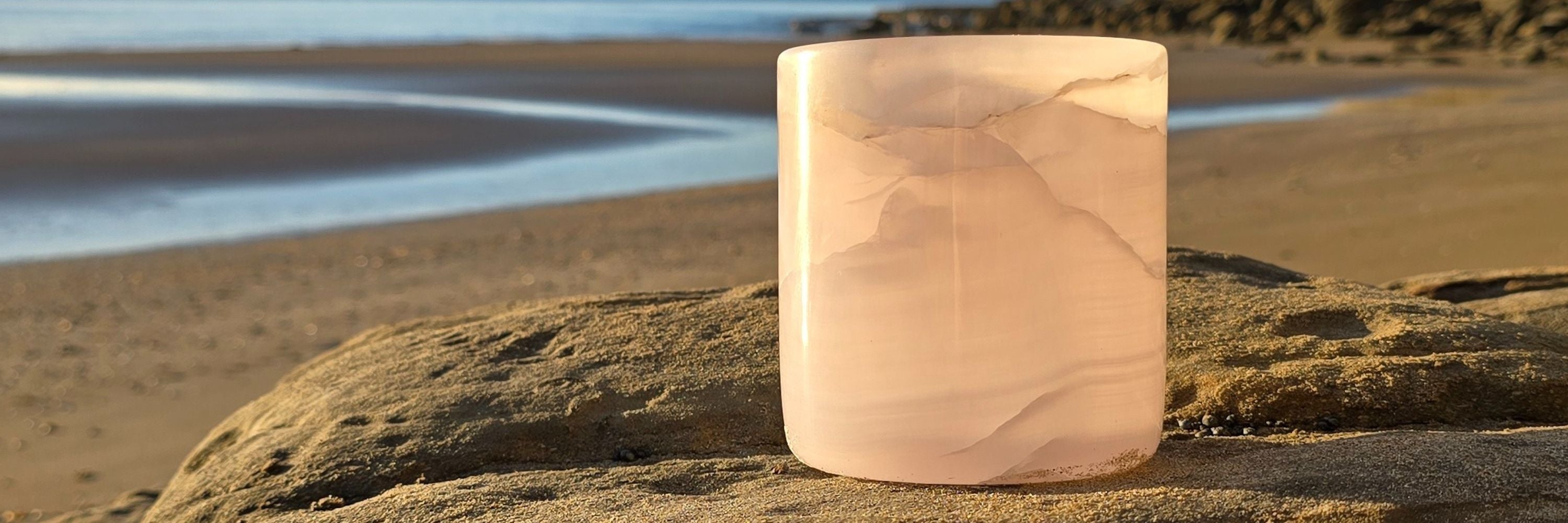 Onyx candle vessels — carved natural stone designed for ritual and longevity