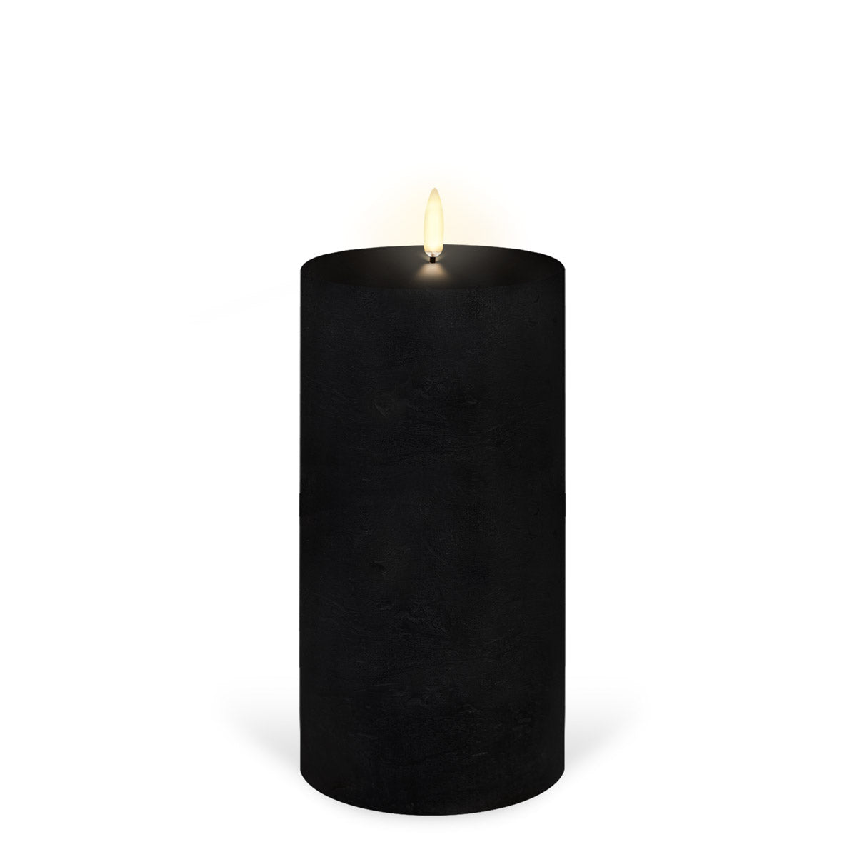 LED Matte Black Pillar Candles